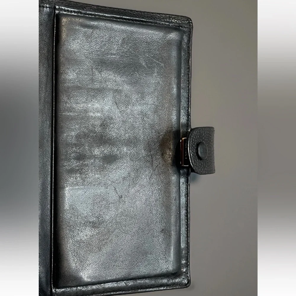 SOLD Vintage Chanel CC Black Caviar Leather Continental Long Wallet Clutch - Picture 13 of 16